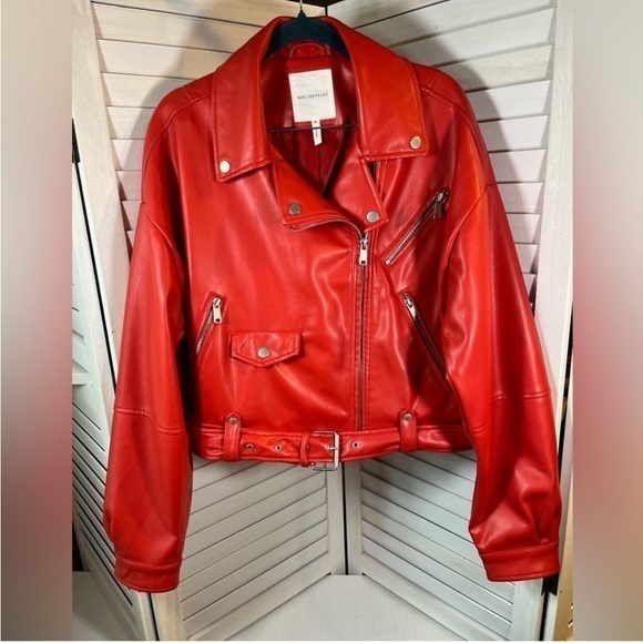 Red Faux leather Jacket - Picture 1 of 2